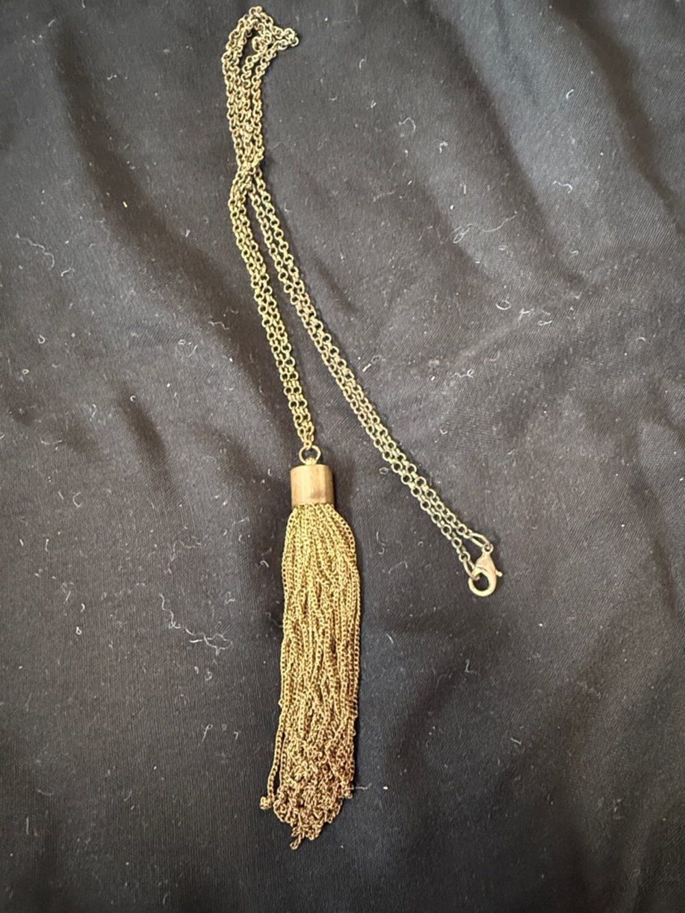 Gold Tassel Pendant Necklace - Elegant Women’s Jewelry